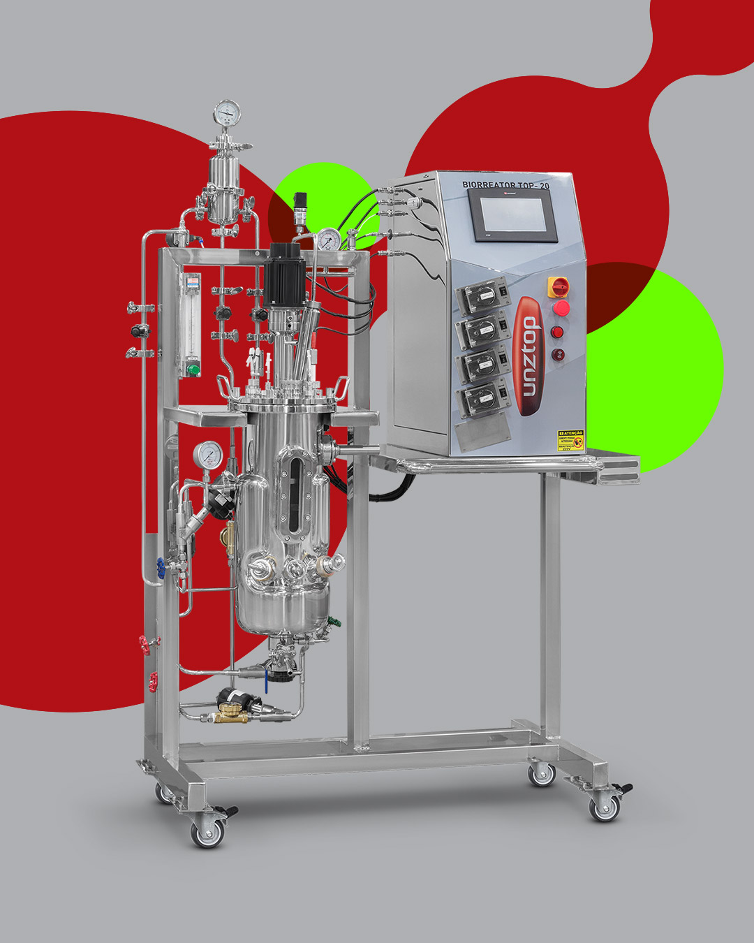 Retrofitting Biorreator de bancada para produção de biológicos para agricultura
